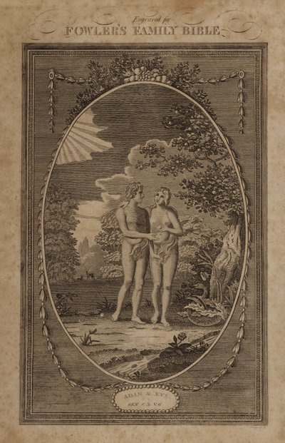 Adam und Eva, Genesis, Kapitel 3, Vers 6 von English School