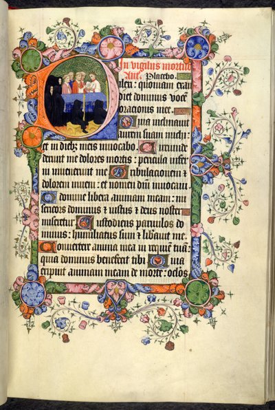 Vigils of the Dead (Office of the Dead), mit gotischer Quadrata, aus den Bedford Hours und Psalter von English School