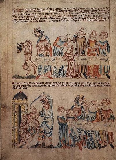 Salome tanzt vor Herodes und der Tod von Johannes dem Täufer, aus der 