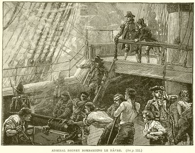 Admiral Rodney bombardiert Le Havre von English School