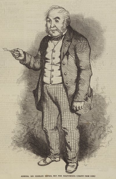 Admiral Sir Charles Napier, Abgeordneter für Southwark von English School
