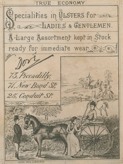 Werbung für Dore, Hersteller von Ulsters von English School