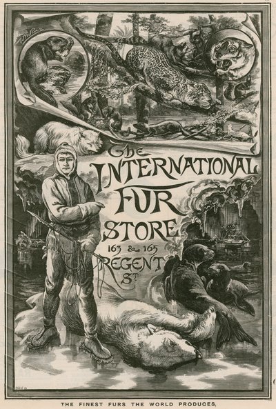 Anzeige für The International Fur Store, 163 & 165 Regent Street, London von English School