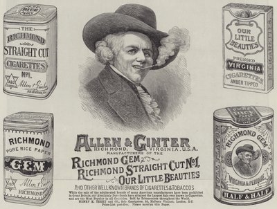 Anzeige, Allen und Ginter (Gravur) von English School