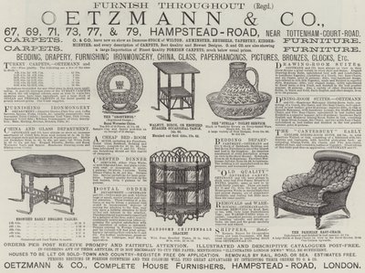 Anzeige, Oetzmann und Company (Gravur) von English School