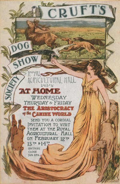 Werbung für die Crufts Hundeschau von English School