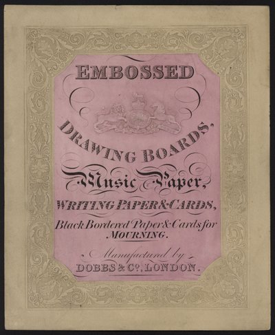 Werbung für Dobbs & Co Papier und Karten von English School