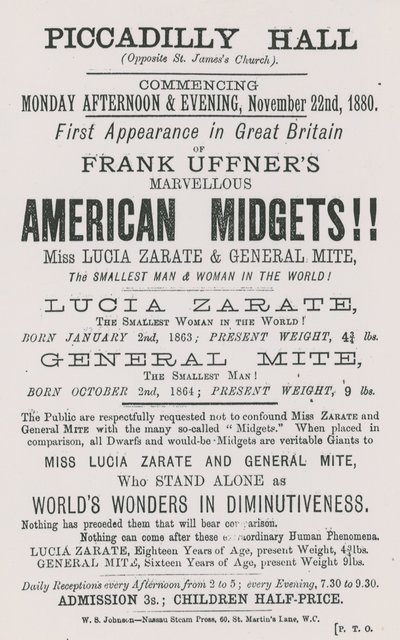 Werbung für Frank Uffners Amerikanische Zwerge von English School