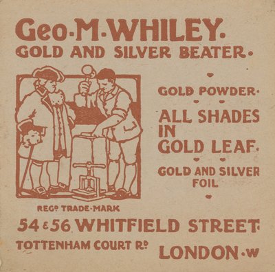 Werbung für George M Whiley von English School