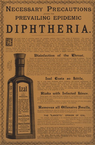 Werbung für Izal Antiseptikum von English School