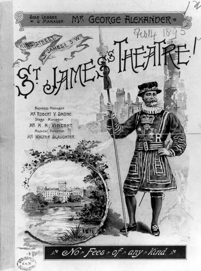 Werbung für das St. James Theatre in London, 1893 von English School