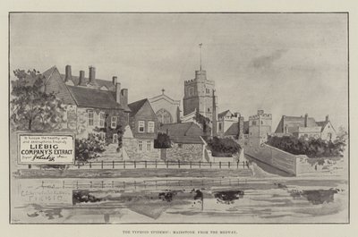 Anzeige, die Typhus-Epidemie, Maidstone von der Medway von English School