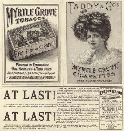 Werbeseite aus The Graphic Christmas Number 1896 von English School