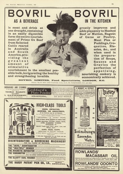Werbeseite aus The Graphic Christmas Number 1896 von English School