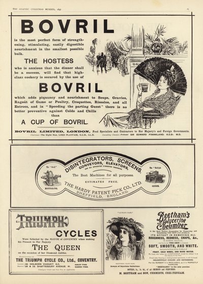 Werbeseite aus The Graphic Christmas Number 1897 von English School