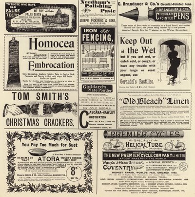 Werbung aus The Graphic Christmas Number 1897 von English School