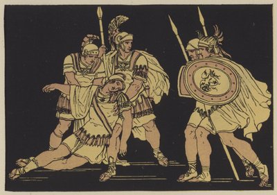 Aeneas und der Körper von Lausus von English School