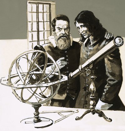 Nach vielen Schwierigkeiten gelang es John Milton endlich, Galileo zu treffen von English School