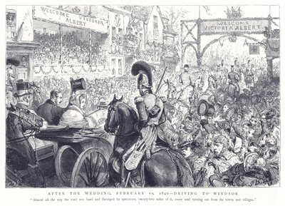 Nach der Hochzeit, 10. Februar 1840, Fahrt nach Windsor von English School
