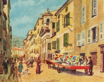 Ajaccio, eine korsische Durchgangsstraße von English School