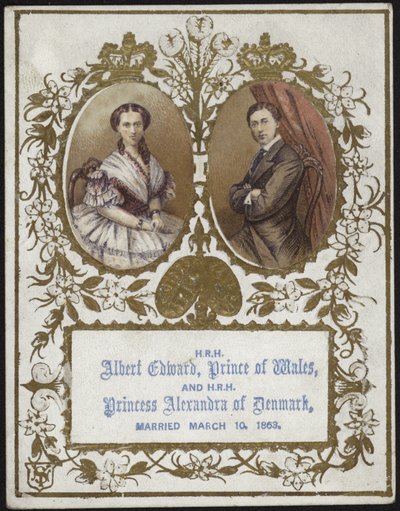 Albert Edward, Prinz von Wales, und Prinzessin Alexandra von Dänemark von English School