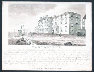 Albion Hotel, Visitenkarte des Inhabers, J Blake von English School