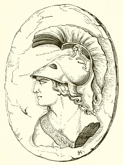 Alkibiades, von einer antiken Skulptur (Gravur) von English School