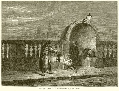Nischen der alten Westminster Bridge von English School