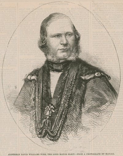 Alderman David Williams Wire, der gewählte Lord Mayor von English School