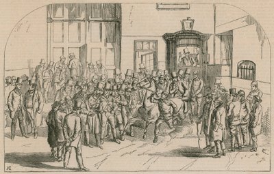 Aldridges Pferde-Repository, Westseite der St. Martins Lane, nahe Long Acre von English School