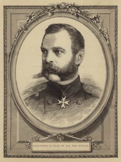 Alexander II., Zar aller Russen (Stich) von English School