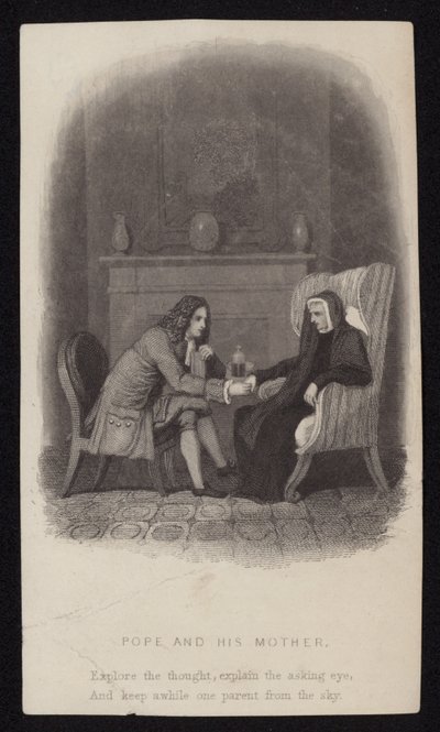 Alexander Pope und seine Mutter von English School