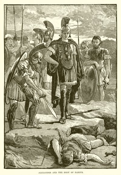 Alexander und der Leichnam des Darius von English School