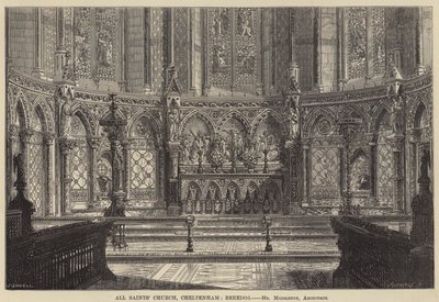 Allerheiligenkirche, Cheltenham, Reredos (Gravur) von English School