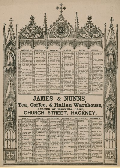 Almanach herausgegeben von James & Nunns von English School