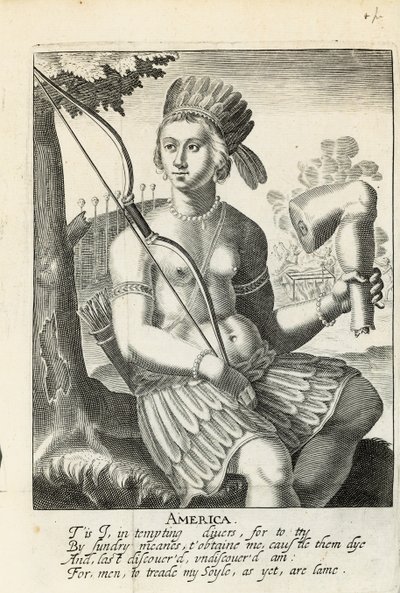 America Painted to the Life: Die wahre Geschichte der Eroberungen der Indianer durch die Spanier, von Sir Ferdinando Gorges und anderen von English School
