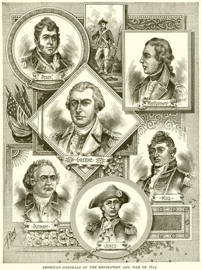 Amerikanische Generäle der Revolution und des Krieges von 1812 von English School