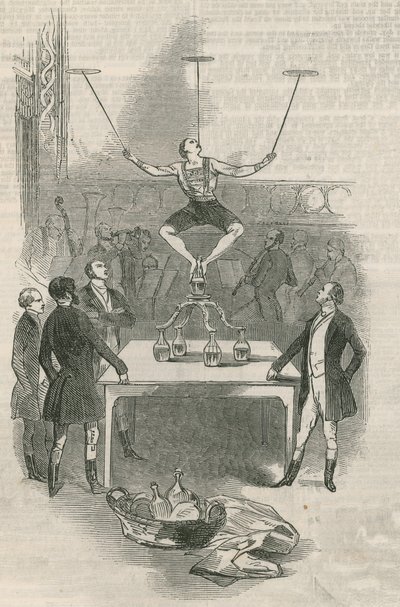 Amidi Neuporte, die große niederländische Equilibristin, Flaschenkunststück bei Astley