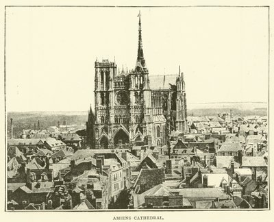 Kathedrale von Amiens (Gravur) von English School
