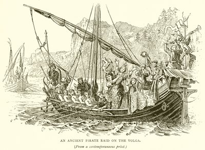 Ein antiker Piratenüberfall auf die Wolga von English School