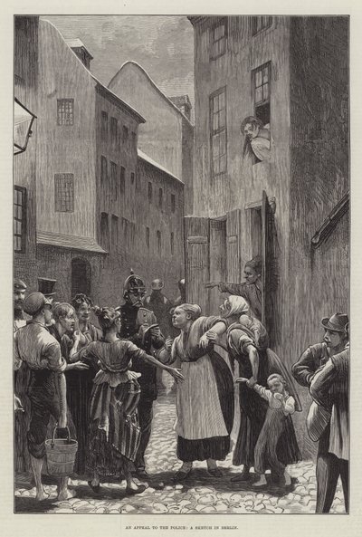 Ein Appell an die Polizei, eine Skizze in Berlin von English School