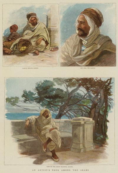 Eine Künstlerreise unter den Arabern (Farbstich) von English School