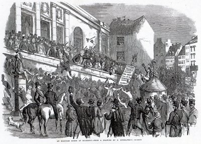 Eine Wahlszene in Kilkenny, Illustration aus 