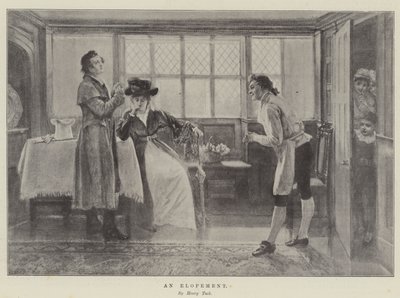 Eine Entführung (Lithografie) von English School