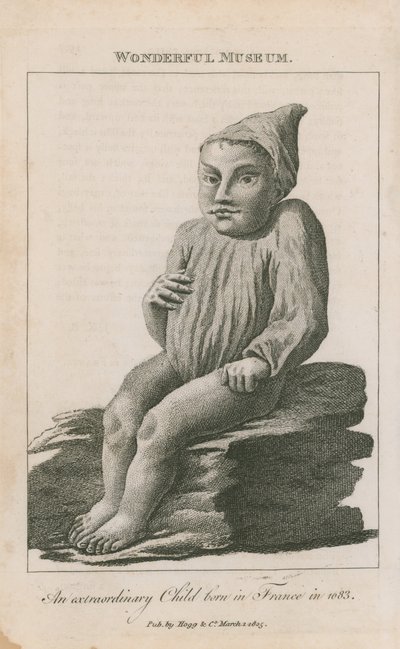 Ein außergewöhnliches Kind, geboren in Frankreich im Jahr 1683 von English School