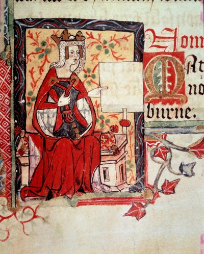 Eine Beleuchtung darstellend Mathilde die Kaiserin (ca. 1102-1167), auch bekannt als Maud und Mathilde von England, Ehefrau von Heinrich V. des Heiligen Römischen Reiches, aus dem Buch „Histoire d