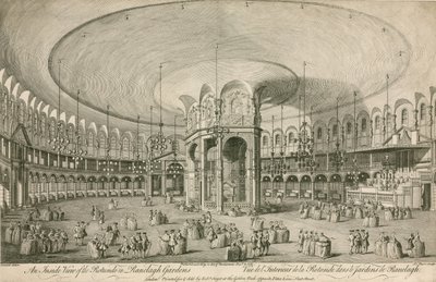 Innenansicht der Rotunde in den Ranelagh Gardens, London von English School