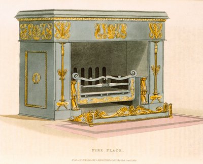 Ein ornamentaler Luftofen aus Ackermanns Repository of Arts II, September 1825 von English School