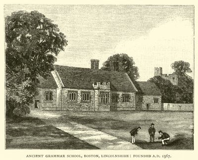 Alte Lateinschule, Boston, Lincolnshire, gegründet 1567 von English School