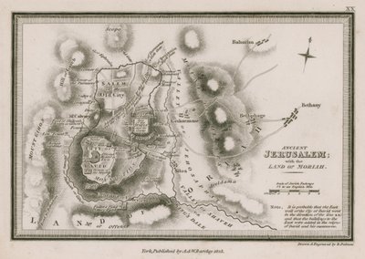 Antikes Jerusalem; mit dem Land Moriah von English School